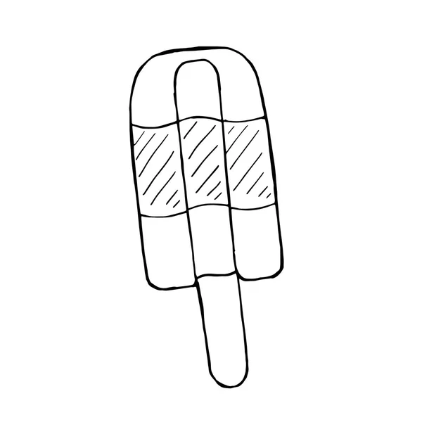 Doodle kreskówka lody na patyku — Wektor stockowy