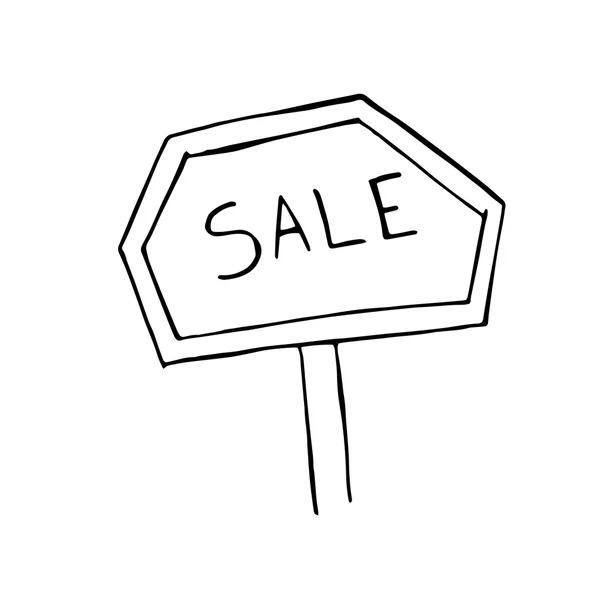 Försäljning tecken doodle — Stock vektor