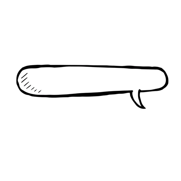 Handgezeichnetes Doodle der Sprechblase — Stockvektor
