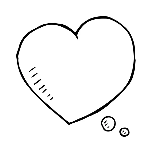 Hand drawn love speech bubble — Stock Vector