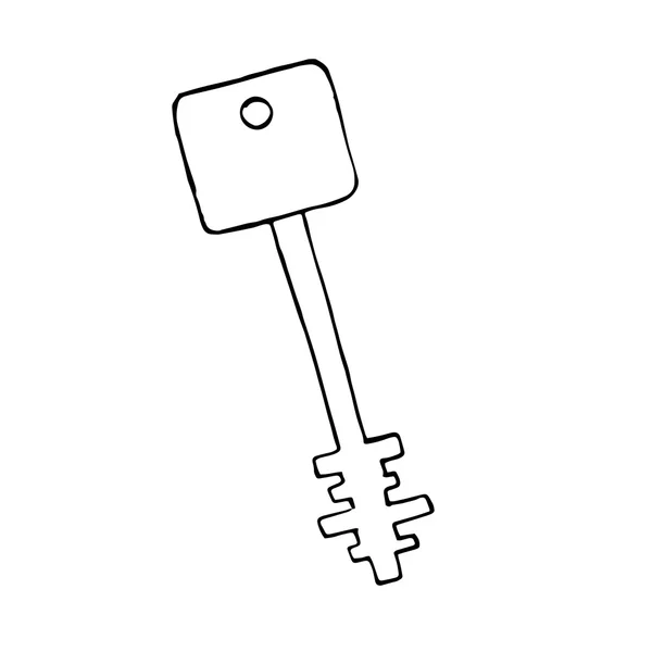Vieille clé Doodle — Image vectorielle