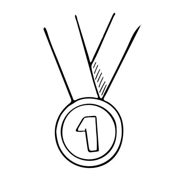 Hand drawn medal — Stock Vector