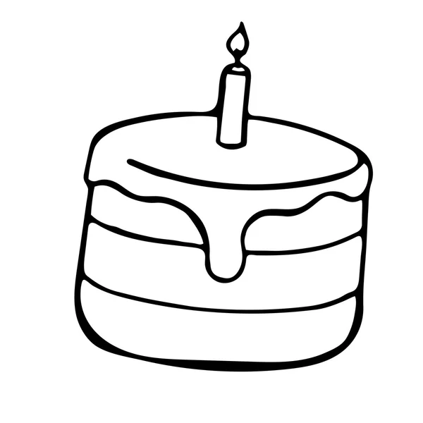 Tarta en estilo sketch — Vector de stock