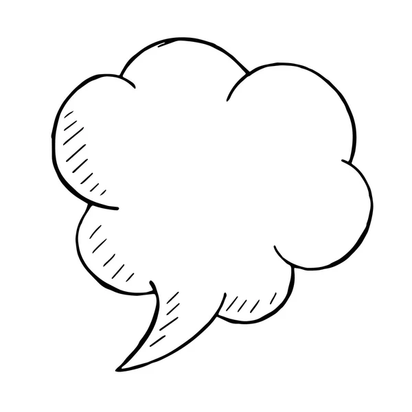 Doodle style speech bubble — Stock Vector