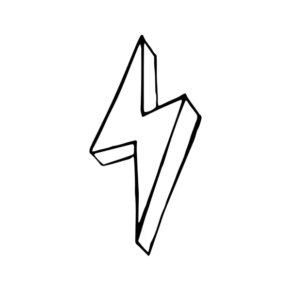 Lightning bolt doodle — Stockvector