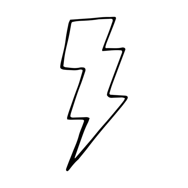 Lightning bolt doodle — Stock vektor