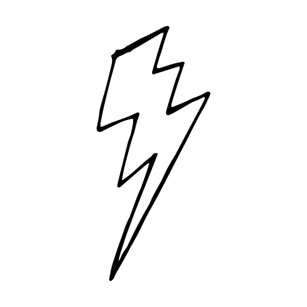 Lightning bolt doodle — Stock Vector
