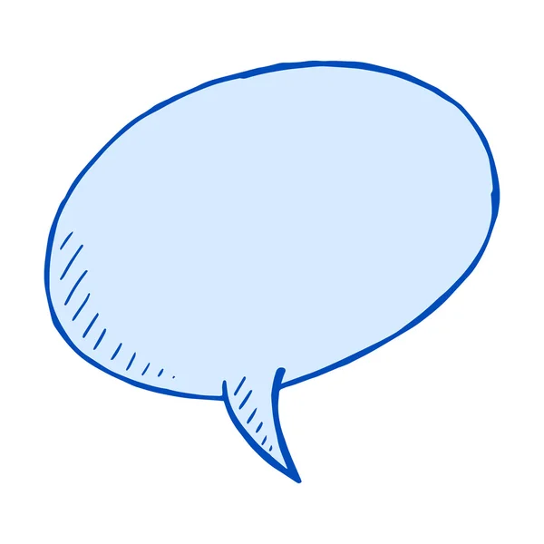 Doodle bulle bleue — Image vectorielle