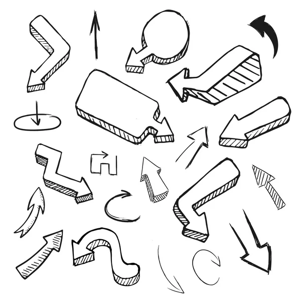 Zeichenpfeil-Sammlung — Stockvektor
