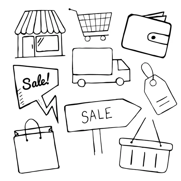 Conjunto de iconos de compras — Vector de stock