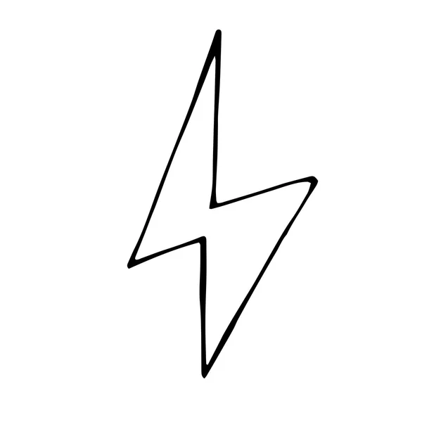 Doodle van lightning bolt — Stockvector