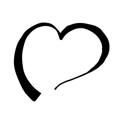 Elle çizilmiş doodle kalp