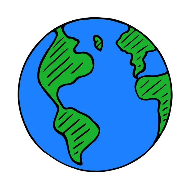 Icône globe Doodle — Image vectorielle