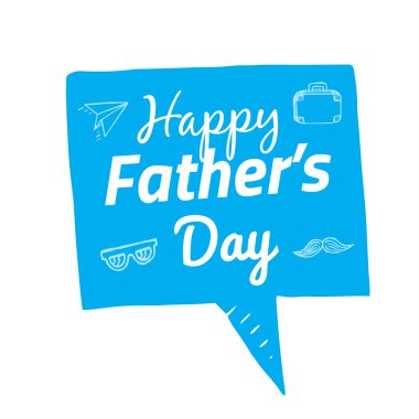 mutlu Babalar günü mavi balon