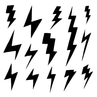 Doodle basit Lightning'ler kümesi