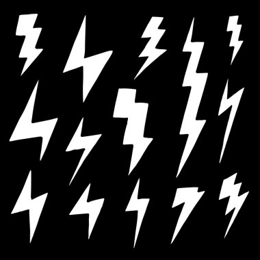 Basit yıldırım doodle kümesi