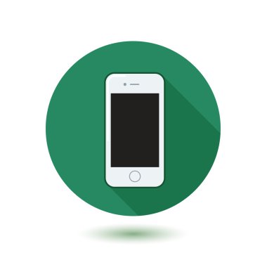 Gölgeli daire modern telefon vektör simgesi