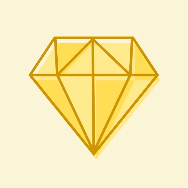 Handgezogener Diamant — Stockvektor