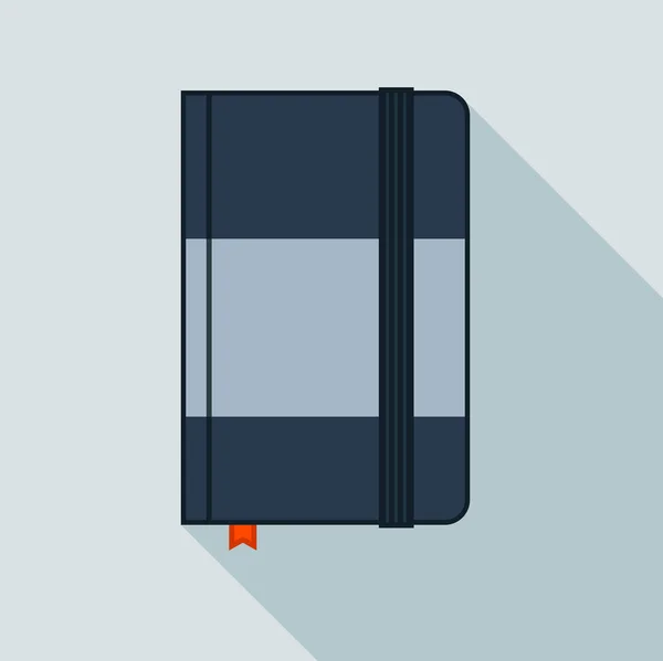 Tagebuch mit rotem Lesezeichen — Stockvektor