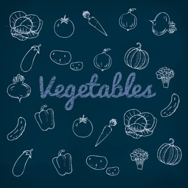 çizgi film sebze desen