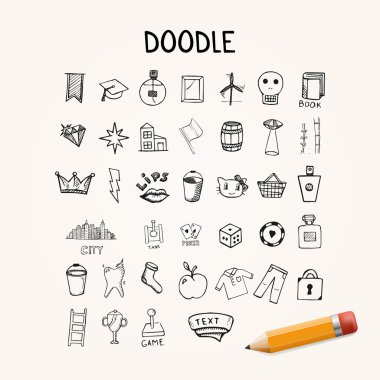 Doodle simgeler kümesi
