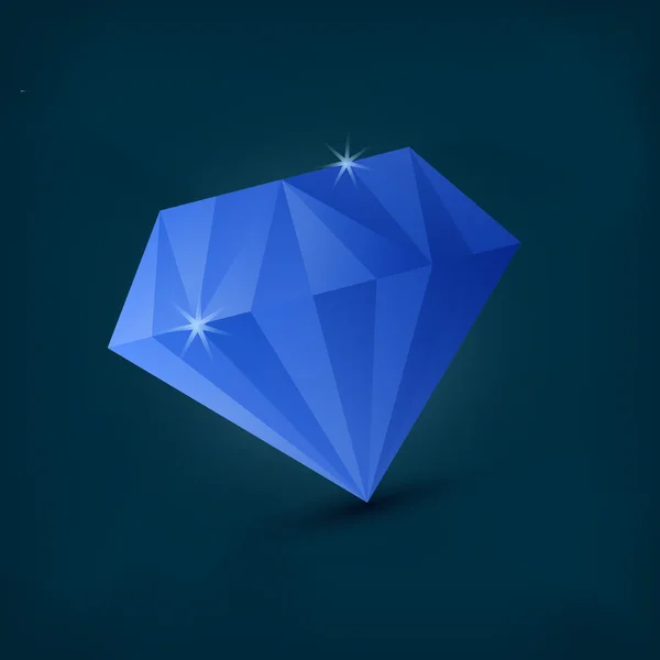 Blauwe diamant achtergrond — Stockvector