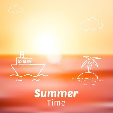 Yaz saati Vintage afiş