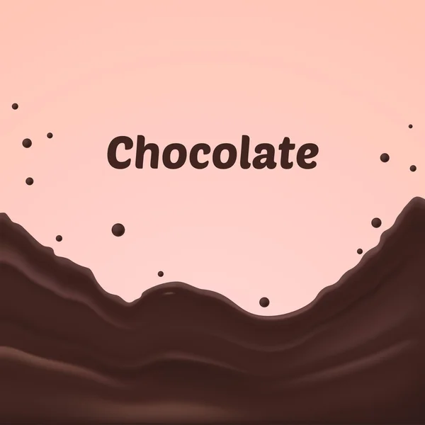 Varm choklad splash — Stock vektor