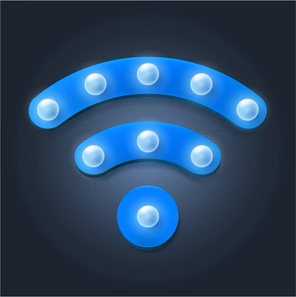 Desen animat cu icoane Wifi — Vector de stoc