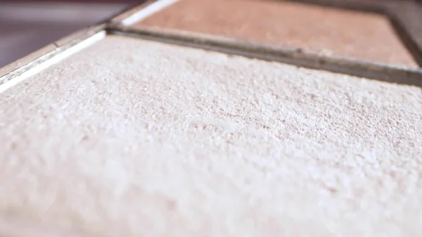 Extreme close-up, detailed. highlighter and bronzer in a palette Stock Image