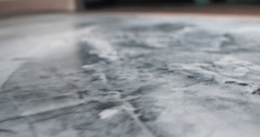Dekoratif alçı gri mermerin detaylı yakın çekim yüzeyi