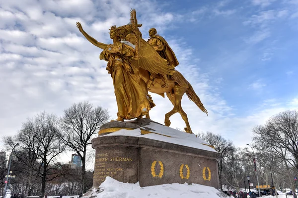 Мемориал Уильяма Шермана - Центральный парк, Нью-Йорк — стоковое фото