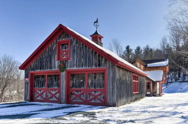 Ladugården på vintern - Vermont — Stockfoto