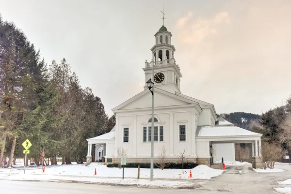 Eerste Congregational Kerk - Woodstock (Vermont) — Stockfoto