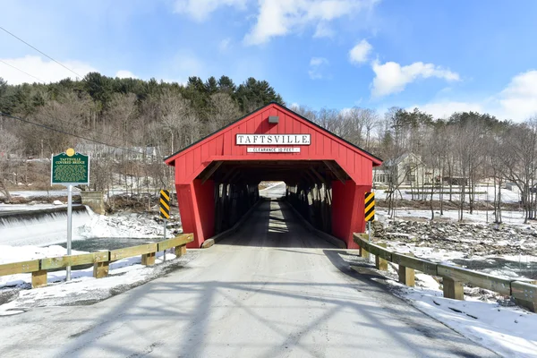 Taftsville overdekt bruggetje - Vermont — Stockfoto