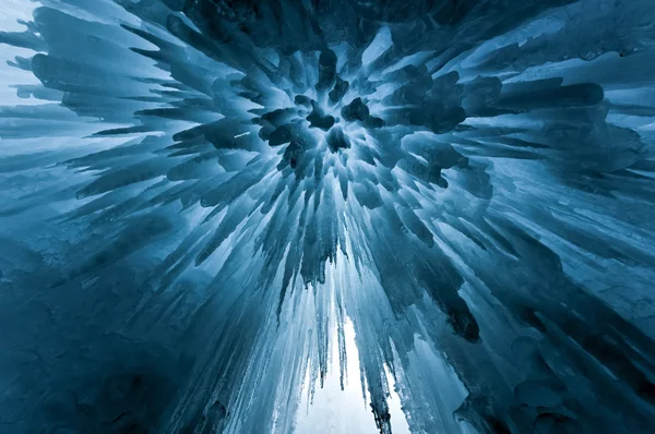 Przezroczyste Blue Ice Castle — Zdjęcie stockowe