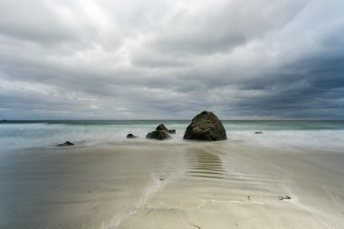 Skagsanden beach, Lofoten Adaları, Norveç