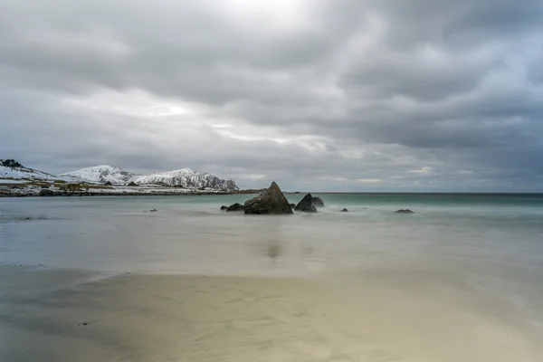 Playa de Skagsanden, Islas Lofoten, Noruega — Foto de Stock