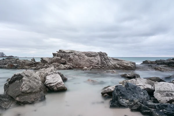 Spiaggia di Skagsanden, Isole Lofoten, Norvegia — Foto Stock