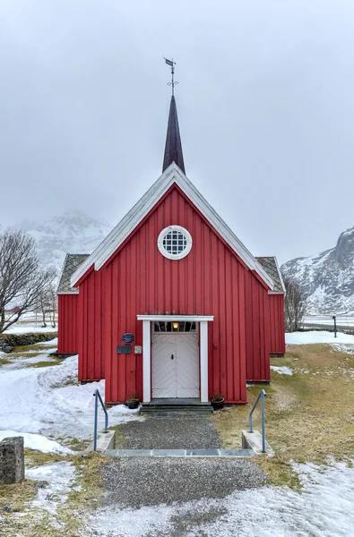 Eglise de Flakstad - Îles Lofoten, Norvège — Photo
