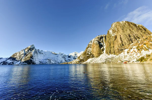 Hamnoy - прибуття острів, Норвегія — стокове фото