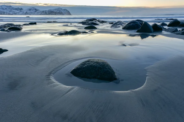 Vikten Beach - Lofoten Beach, Noruega — Fotografia de Stock