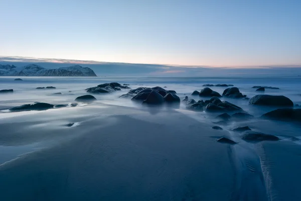 Vikten Beach - pláž Lofoty, Norsko — Stock fotografie
