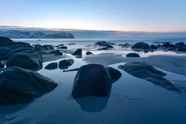 Vikten Beach - Lofoten Beach, Noruega — Fotografia de Stock