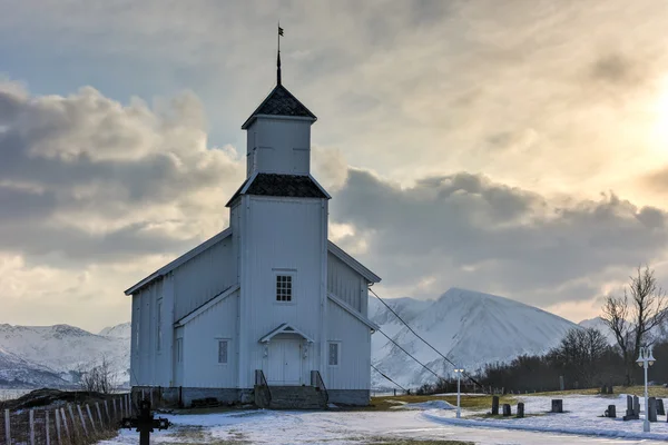 Gimsoy církev - Norsko — Stock fotografie