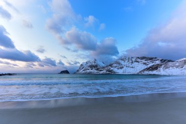Haukland beach, Lofoten Adaları, Norveç