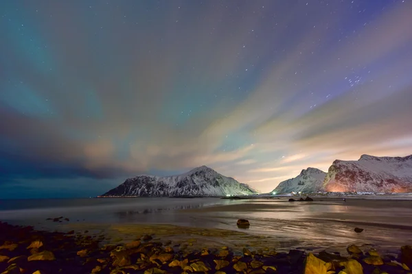 Aurora Borealis Lofoten Islands Norway Green Northern Lights Mountains