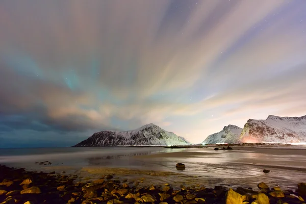 Skagsanden beach, Lofoten Adaları, Norveç — Stok fotoğraf