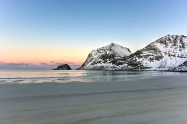 Haukland beach, Lofoten Adaları, Norveç