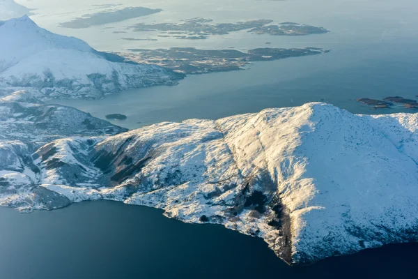 Letecký pohled - fjordy Norska — Stock fotografie